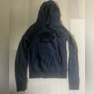Roots Original Kanga Hoodie in Black Pepper, size XXS